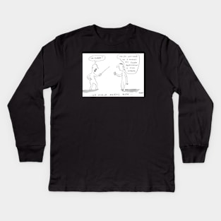 New world meets old Kids Long Sleeve T-Shirt